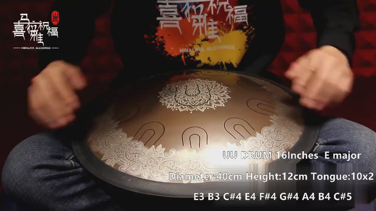 Lighteme 14/16/18 In 9/10/11 X 2 Notes Flower Titanium Alloy Steel UU Tongue Drums in 432 440 Hz - C Minor, D Minor, D Major, E Major