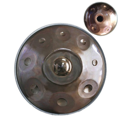 Lighteme Customized A2 Master Version High-end Stainless Steel Handpan Drum, Available in 432 Hz and 440 Hz, 22 Inch 9/13/14/15 Notes Professional Performances Percussion Instrument