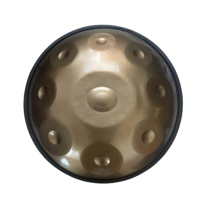 Lighteme Mini Handpan High-end Stainless Steel Handmade in Kurd Scale G Minor 9 Notes 18 Inches, Available in 432 Hz and 440 Hz
