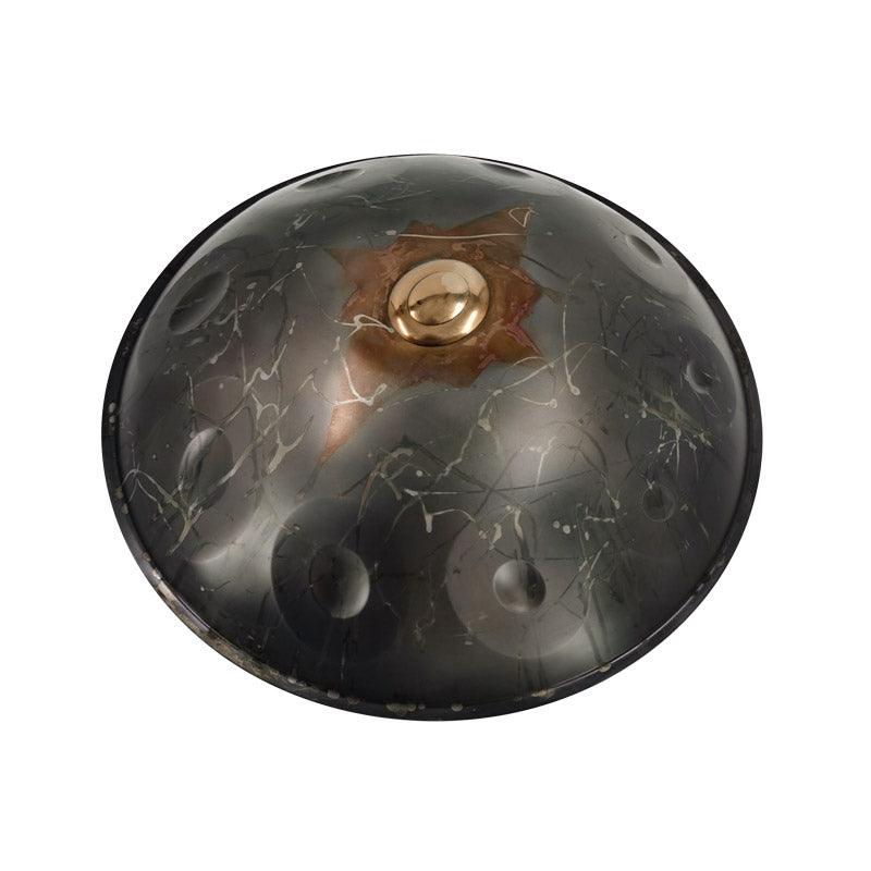 Lighteme As Teman Handpan Dark Knight 10 notes échelle ré mineur Hangdrum bleu violet avec coffret cadeau