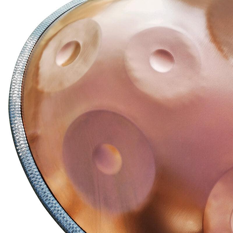 AS TEMAN Handpan Pure Brown 10 Notes Ré Mineur Scale Hangdrum avec coffret cadeau