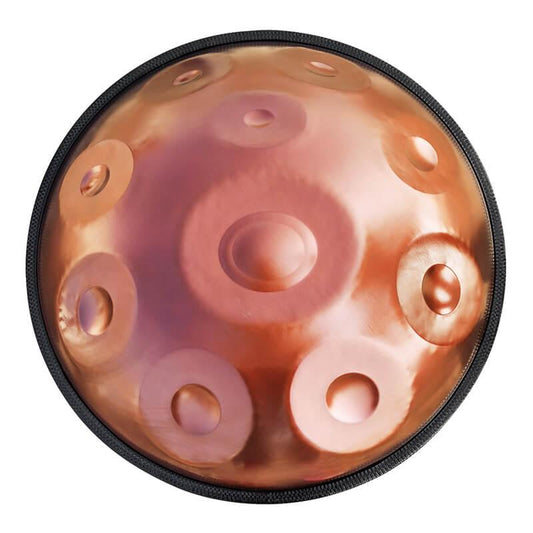 Lighteme As Teman Handpan Pure Brown 10 Notes D Minor Scale Hangdrum with gift set