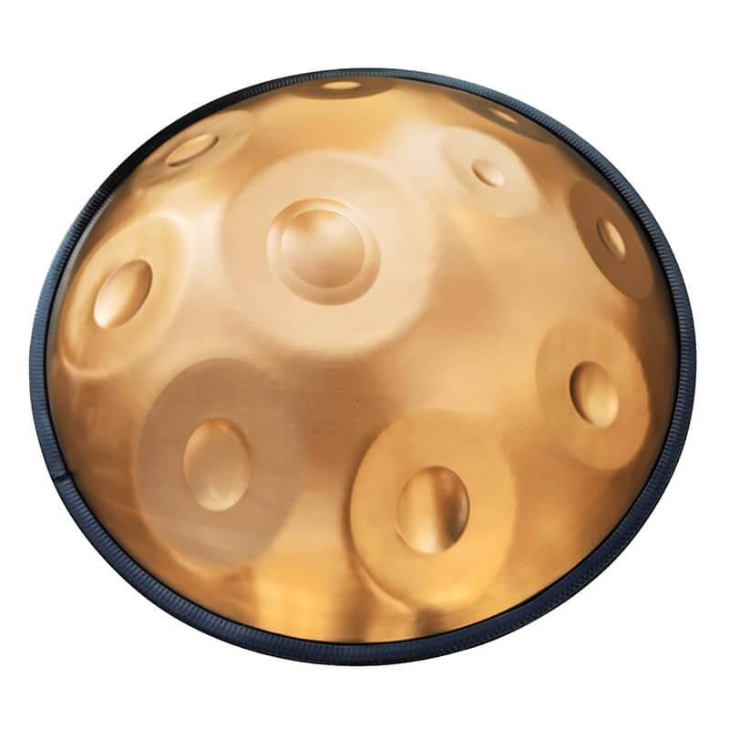 AS TEMAN Handpan Kaufen - d Kurd 10 Töne Hang drum, Edelstahl Handpan 432 Hz 440 Hz Gold