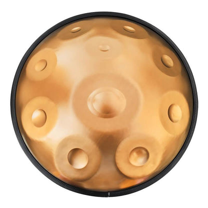 AS TEMAN Handpan Kaufen - d Kurd 10 Töne Hang drum, Edelstahl Handpan 432 Hz 440 Hz Gold
