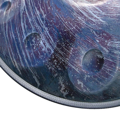 AS TEMAN Handpan Neutron Star 10 Notes Ré Mineur Scale Purple Hangdrum avec coffret cadeau