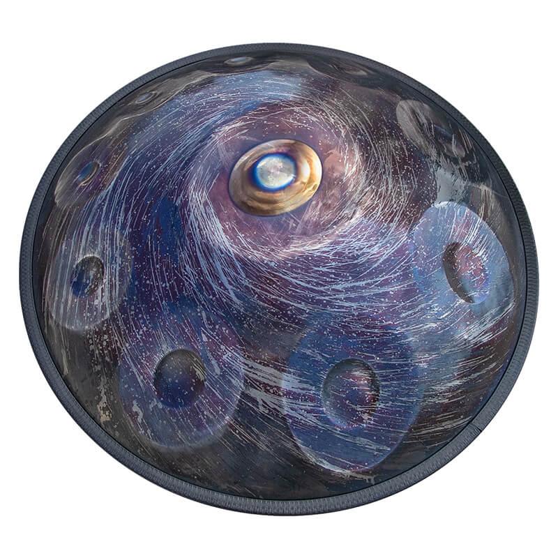 AS TEMAN Handpan Neutron Star 10 Notes Ré Mineur Scale Purple Hangdrum avec coffret cadeau
