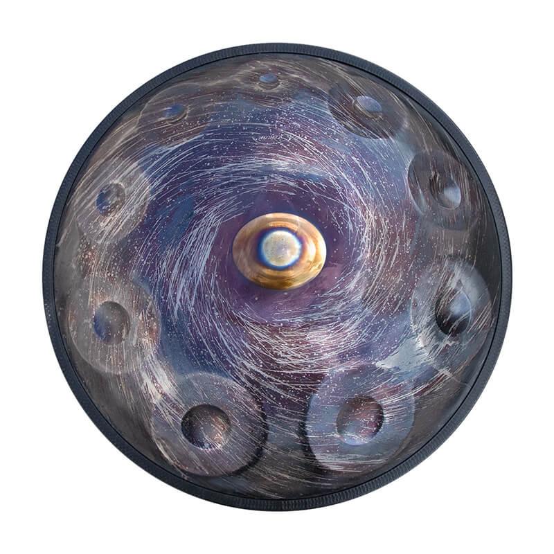 AS TEMAN Handpan Neutron Star 10 Notes Ré Mineur Scale Purple Hangdrum avec coffret cadeau