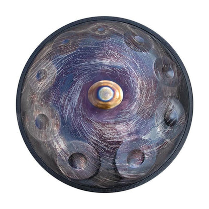 AS TEMAN Handpan Neutron Star 10 Notes Ré Mineur Scale Purple Hangdrum avec coffret cadeau