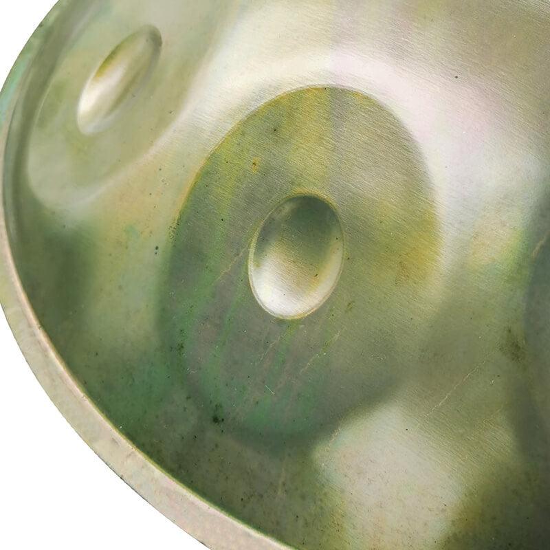 Lighteme As Teman Handpan Resident Evil 10 Notes D Minor Scale Green hangdrum with gift set
