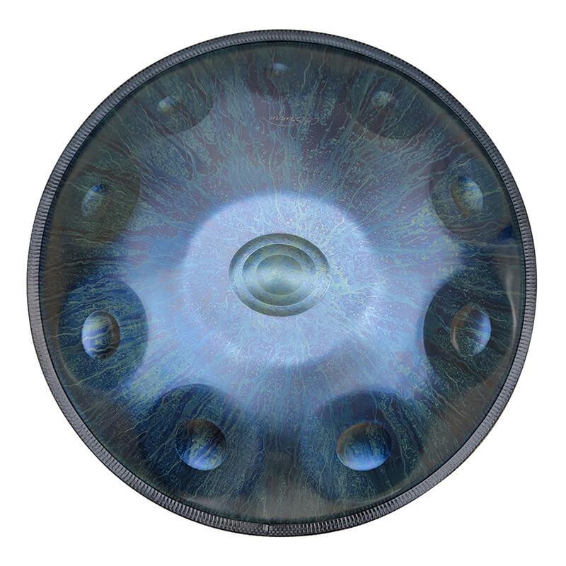 Lighteme As Teman Handpan Stars 10 Notes D Minor Scale Blue hangdrum with gift set