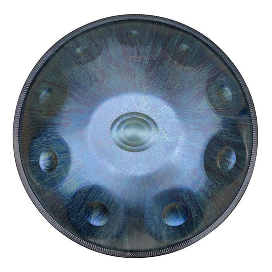Lighteme As Teman Handpan Stars 10 Notes D Minor Scale Blue hangdrum with gift set