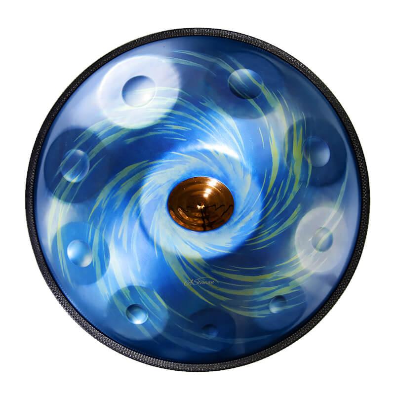 Handpan Black-Hole 10 notes Lighteme AS TEMAN | ÉCHELLE PERSONNALISÉE | Hangdrum avec coffret cadeau