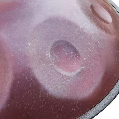 Lighteme As Teman Handpan CHAOS 10 Notes D Minor Scale Fuchsia hangdrum with gift set