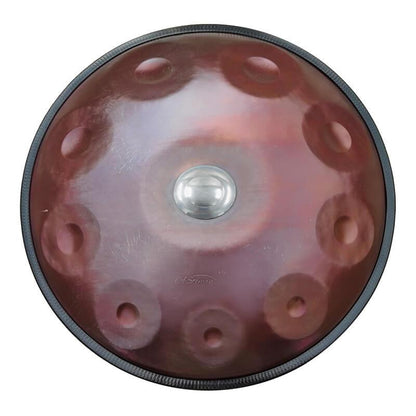 Lighteme As Teman Handpan CHAOS 10 Notes D Minor Scale Fuchsia hangdrum with gift set