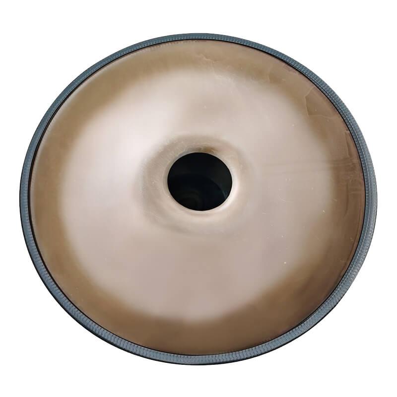 AS TEMAN Handpans - Candle Dragon Hang Drum d Kurd 10 Töne Gold  432 440 Hz Nitrierter Stahl