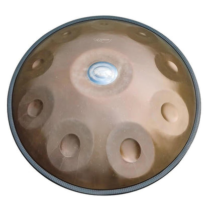 AS TEMAN Handpans - Candle Dragon Hang Drum d Kurd 10 Töne Gold  432 440 Hz Nitrierter Stahl