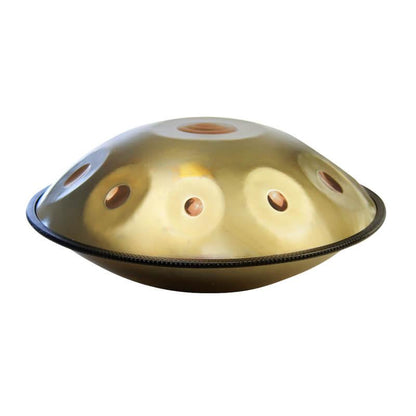 AS TEMAN Handpan Kaufen - Edelstahl 10 Töne Kurd D Moll 432 440 Hz Hang Instrument Gold