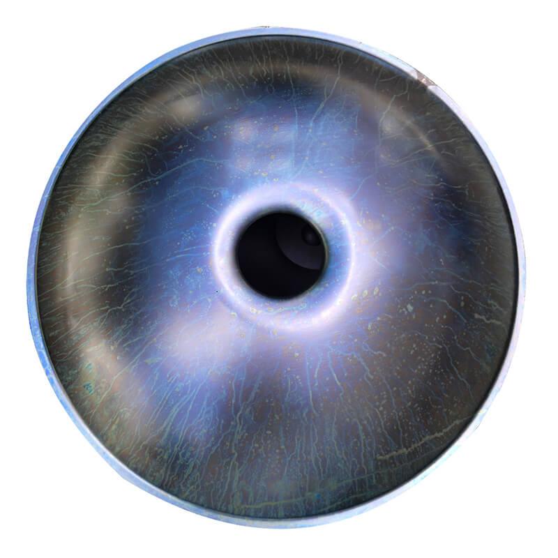 AS TEMAN Handpan Starlight 11 Notes Ré Mineur Scale Blue Hangdrum avec coffret cadeau
