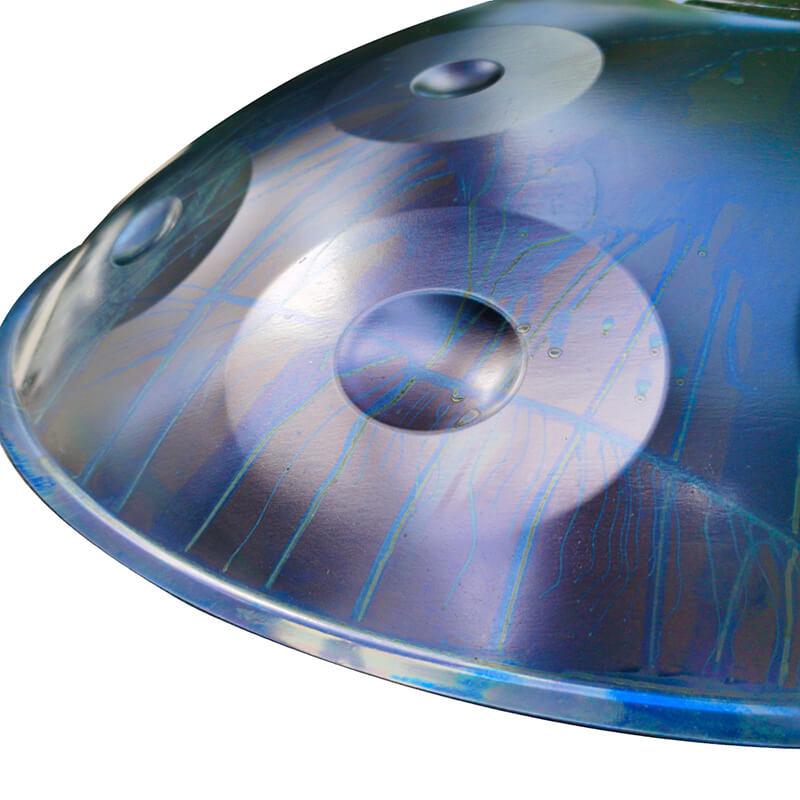 AS TEMAN Handpan Starlight 11 Notes Ré Mineur Scale Blue Hangdrum avec coffret cadeau