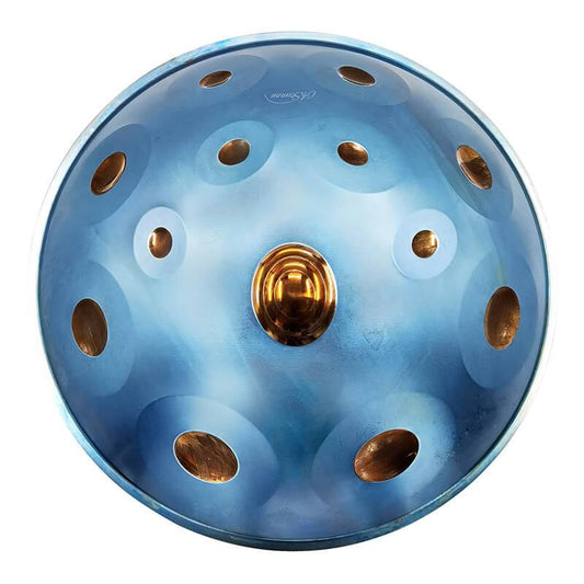 Lighteme As Teman Handpan NJ Star 13 Notes D Minor Scale Blue hangdrum with gift set