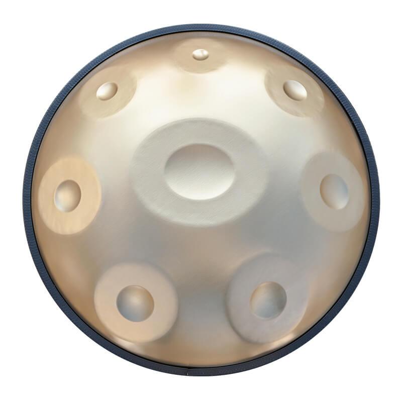 Lighteme As Teman Handpan Pure Golden 8 Notes D Minor | CUSTOM SCALE Hangdrum with gift set