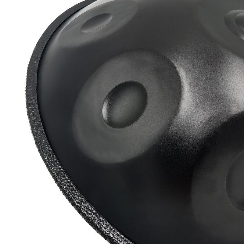 AS TEMAN Handpan Pure Black 9 Notes Ré Mineur Scale Hangdrum avec coffret cadeau