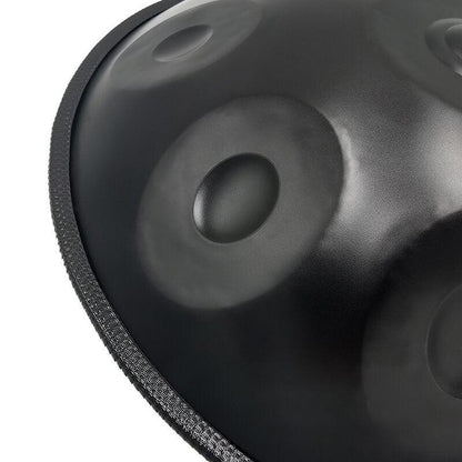 AS TEMAN Handpan Pure Black 9 Notes Ré Mineur Scale Hangdrum avec coffret cadeau