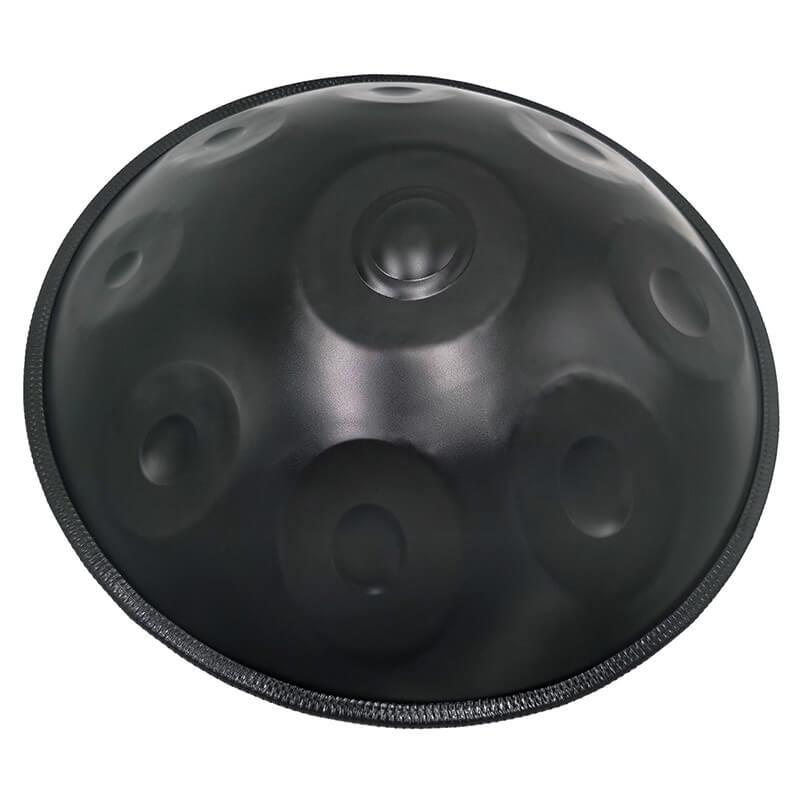 AS TEMAN Handpan Pure Black 9 Notes Ré Mineur Scale Hangdrum avec coffret cadeau