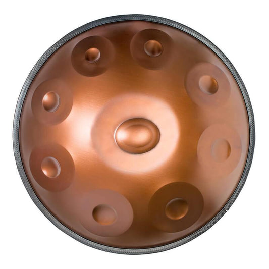 Lighteme As Teman Handpan Pure Brown 9 Notes D Minor Scale Hangdrum with gift set