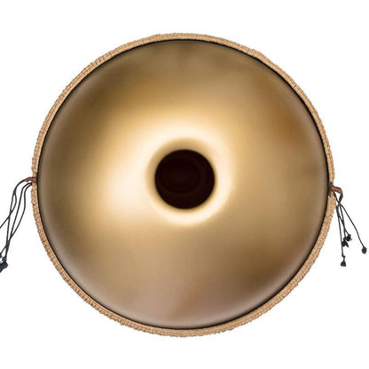Lighteme As Teman Handpan Pure Golden 9 Notes D Minor Scale Hangdrum with gift set