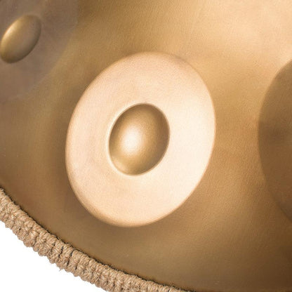 Lighteme As Teman Handpan Pure Golden 9 Notes D Minor Scale Hangdrum with gift set