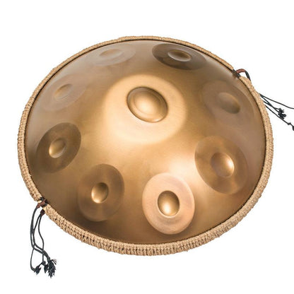 Lighteme As Teman Handpan Pure Golden 9 Notes D Minor Scale Hangdrum with gift set