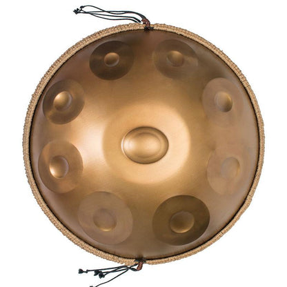 Lighteme As Teman Handpan Pure Golden 9 Notes D Minor Scale Hangdrum with gift set