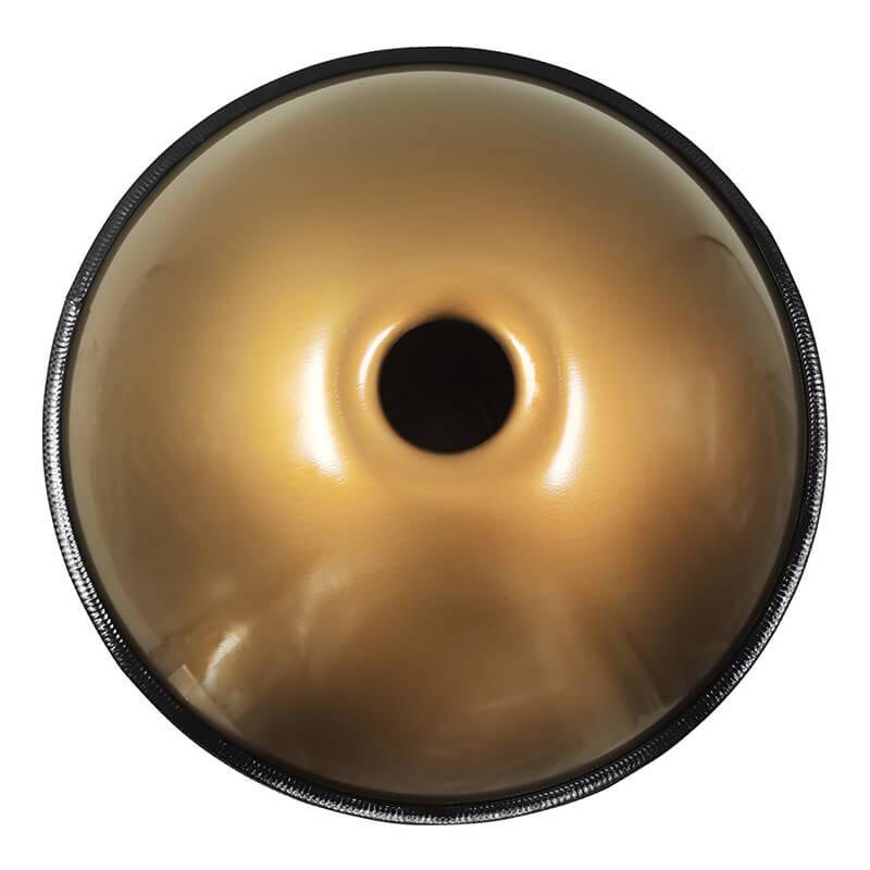 Lighteme As Teman Handpan Pure Golden 9 Notes F2 Low Pygmy Scale Hangdrum avec coffret cadeau