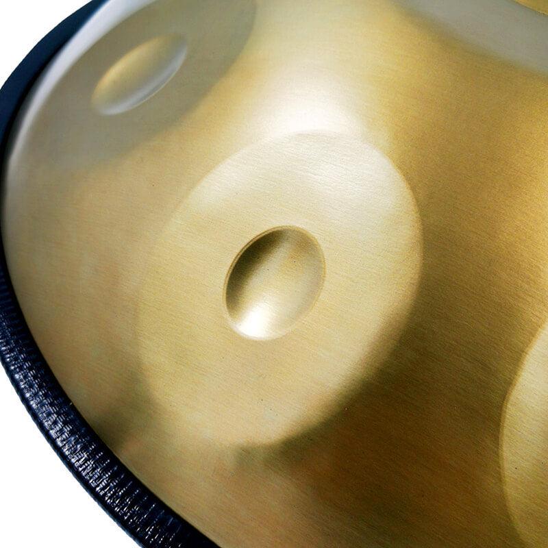 Lighteme As Teman Handpan Pure Golden 9 Notes F2 Low Pygmy Scale Hangdrum avec coffret cadeau