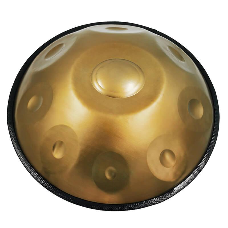Lighteme As Teman Handpan Pure Golden 9 Notes F2 Low Pygmy Scale Hangdrum avec coffret cadeau