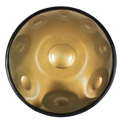 Lighteme As Teman Handpan Pure Golden 9 Notes F2 Low Pygmy Scale Hangdrum avec coffret cadeau