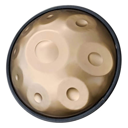 Lighteme As Teman Handpan Mini 18 Inches Pure Golden 9 Notes G minor Hangdrum with gift set