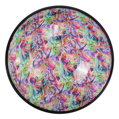 AS TEMAN Handpan Edelstahl Kaufen - Rainbow 10 Töne d Kurd Schwarze Hang Drum 432 440 Hz