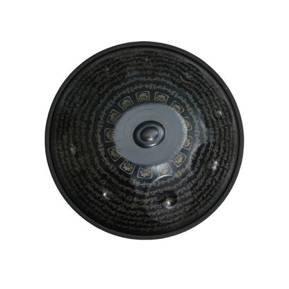 Sanskrit Personnalisé Fait main Ré Mineur Sabye 22 pouces 9/10/12 notes en Acier Inoxydable / Acier Nitruré Handpan Drums