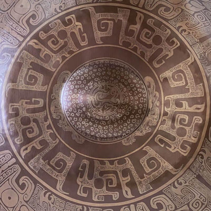 Lighteme Custom Epiphany Entirely Handmade Handpan Drum - Sabye Scale D Minor Stainless Steel 22 In 9/10/12 Notes