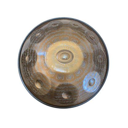 Sanskrit Personnalisé Fait main Ré Mineur Kurd Celtic 22 pouces 9/10/12 notes en Acier Inoxydable / Acier Nitruré Handpan Drums