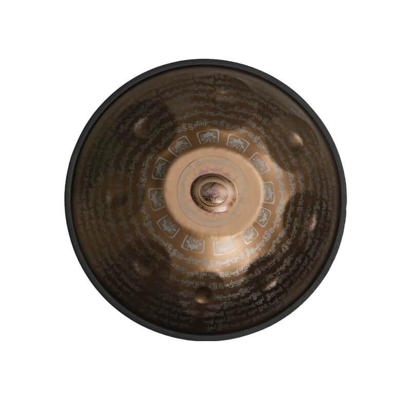 Sanskrit Personnalisé Fait main Ré Mineur Kurd Celtic 22 pouces 9/10/12 notes en Acier Inoxydable / Acier Nitruré Handpan Drums