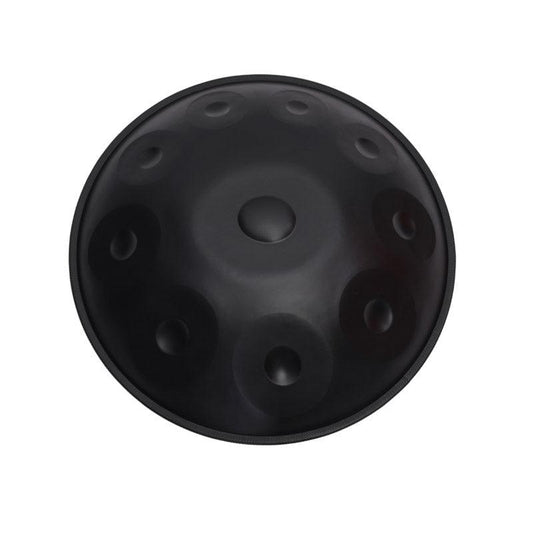 Lighteme High-end Nitride Steel Handmade Hand Pan Drum 22 Inches 10 Tones Kurd Scale D Minor, Available in 440 Hz