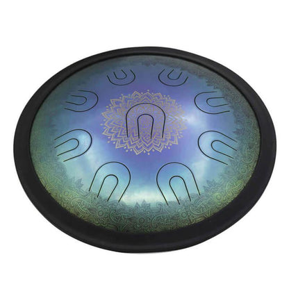 Lighteme 14/16/18 Zoll 9/10/11 X 2 Töne Flower Titanium Alloy Steel UU Tongue Drums in 432 440 Hz – keltische Tonleiter, äolische Tonleiter, arabischer Modus, chinesischer Modus, japanischer Modus 