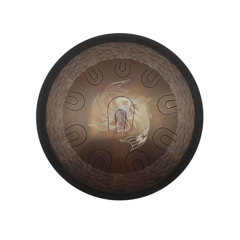 Lighteme 14/16/18 In 9/10/11 X 2 Notes Koi Titanium Alloy Steel UU Tongue Drums in 432 440 Hz - C/D Minor, D/E Major, Celtic, Aeolian, Arab/Chinese/Japanese Mode