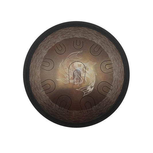 Lighteme 14/16/18 In 9/10/11 X 2 Notes Koi Titanium Alloy Steel UU Tongue Drums in 432 440 Hz - C/D Minor, D/E Major, Celtic, Aeolian, Arab/Chinese/Japanese Mode