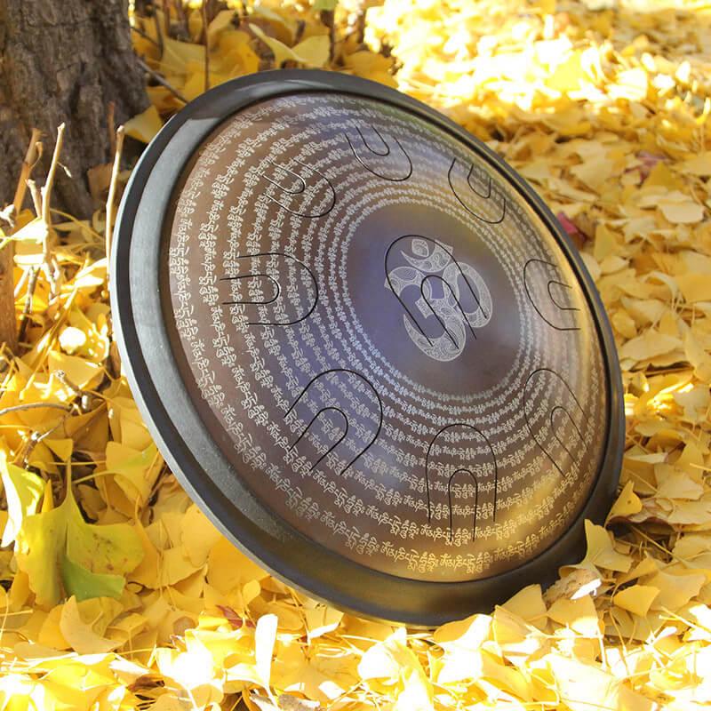 Lighteme 14/16/18 In 9/10/11 X 2 Notes Tibetan Titanium Alloy Steel UU Tongue Drums in 432 440 Hz - Celtic Scale, Aeolian Scale, Arab Mode, Chinese Mode, Japanese Mode