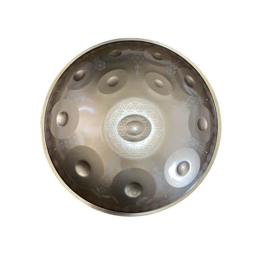 Life of Flower Handgefertigte d-Moll Hijaz Handpan Drums aus Edelstahl, 22 Zoll 9/10/12 Noten, erhältlich in 432 Hz und 440 Hz 