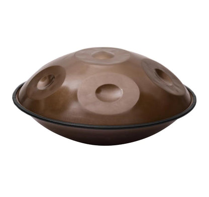 Lighteme Handpan Drum Overtones Key 18 Inch 6 Notes (G3C4D4E4F4G4) - Stainless Steel Antique Brass Hand Pan Percussion Instrument